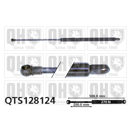 Pneumatická pružina, Batožinový/nákladný priestor QUINTON HAZELL QTS128124