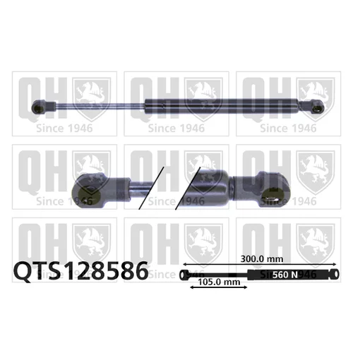 Pneumatická pružina, Batožinový/nákladný priestor QUINTON HAZELL QTS128586