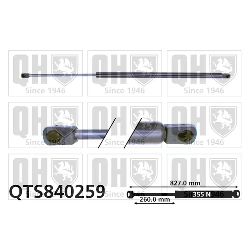 Pneumatická pružina, Batožinový/nákladný priestor QUINTON HAZELL QTS840259