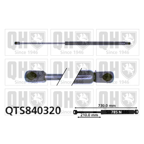 Pneumatická pružina, Batožinový/nákladný priestor QUINTON HAZELL QTS840320