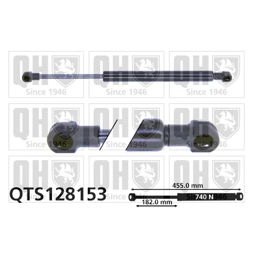Pneumatická pružina, Batožinový/nákladný priestor QUINTON HAZELL QTS128153