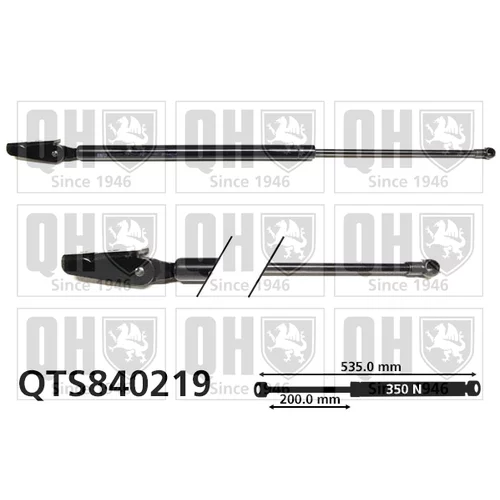 Pneumatická pružina, Batožinový/nákladný priestor QUINTON HAZELL QTS840219