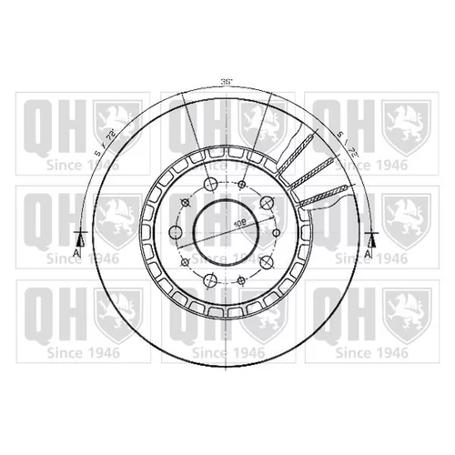 Brzdový kotúč BDC3570 (QUINTON HAZELL) - obr. 1