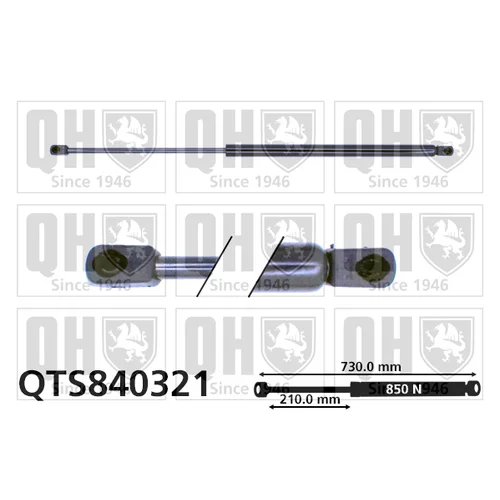 Pneumatická pružina, Batožinový/nákladný priestor QTS840321 (QUINTON HAZELL)