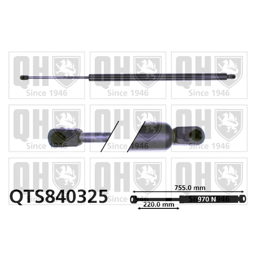 Pneumatická pružina, Batožinový/nákladný priestor QTS840325 (QUINTON HAZELL)