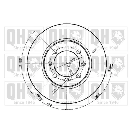 Brzdový kotúč BDC1044 (QUINTON HAZELL) - obr. 1