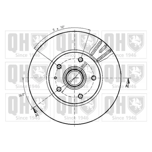 Brzdový kotúč BDC3458 (QUINTON HAZELL) - obr. 1
