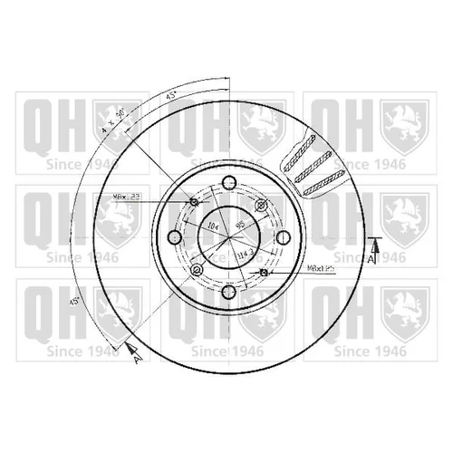 Brzdový kotúč BDC3575 (QUINTON HAZELL) - obr. 1