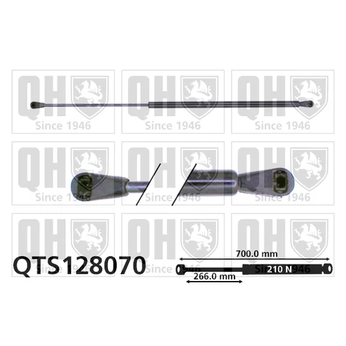 Pneumatická pružina, Batožinový/nákladný priestor QUINTON HAZELL QTS128070