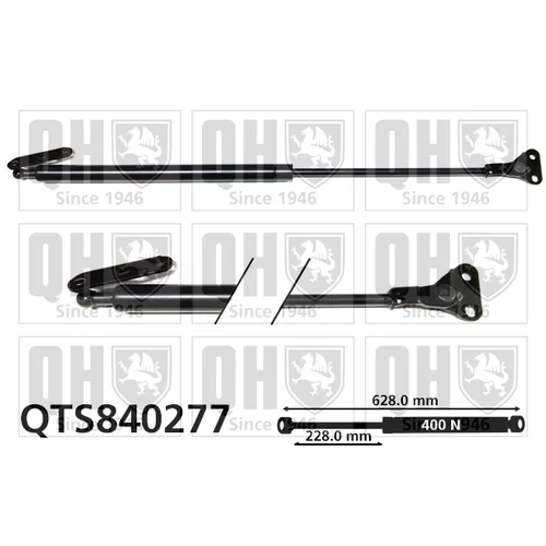Pneumatická pružina, Batožinový/nákladný priestor QUINTON HAZELL QTS840277