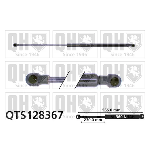 Pneumatická pružina, Batožinový/nákladný priestor QUINTON HAZELL QTS128367