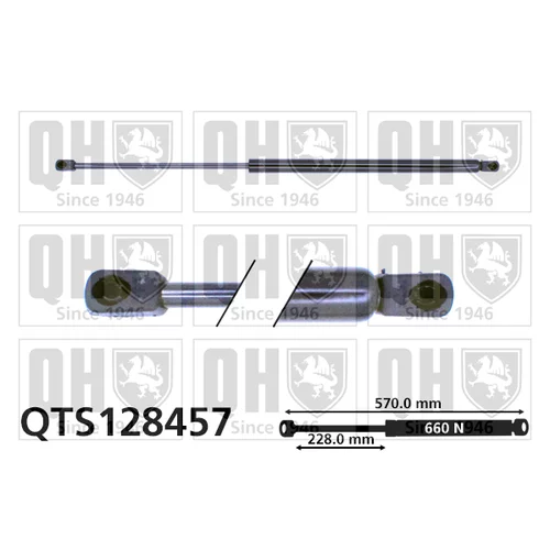 Pneumatická pružina, Batožinový/nákladný priestor QUINTON HAZELL QTS128457