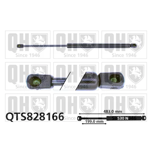 Pneumatická pružina, Batožinový/nákladný priestor QUINTON HAZELL QTS828166