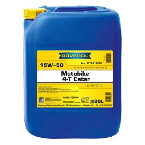 Motorový olej MOTOBIKE 4-T ESTER SAE 15W-50 20L /RAVENOL/