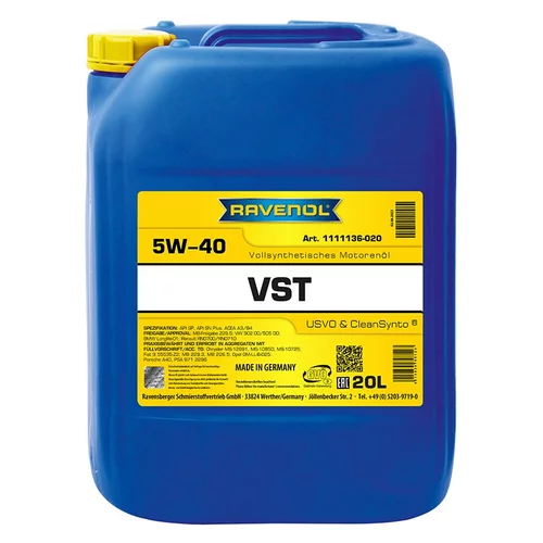 Motorový olej RAVENOL VOLLSYNTH TURBO VST SAE 5W-40 20L