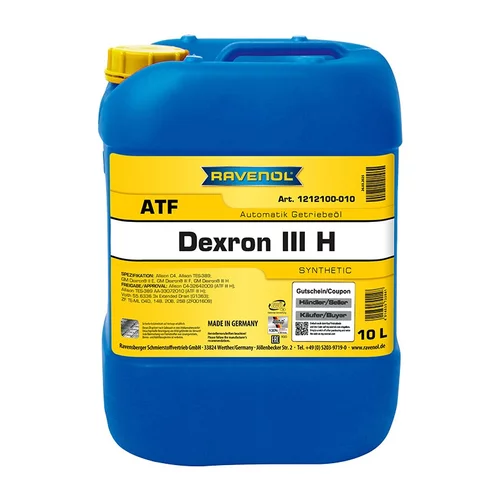 Olej do automatickej prevodovky RAVENOL ATF DEXRON III H 10L