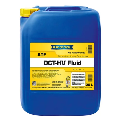 Olej do automatickej prevodovky RAVENOL DCT/DSG GETRIEBE FLUID 20L