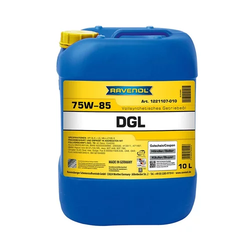 Olej do manuálnej prevodovky RAVENOL DGR SAE 75W.85 GL-5 LS 10L