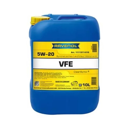 Motorový olej RAVENOL VFE SAE 5W-20 10L