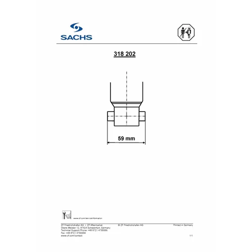 Tlmič pérovania 318 202 /SACHS/ - obr. 1