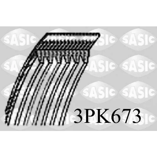 Ozubený klinový remeň SASIC 3PK673