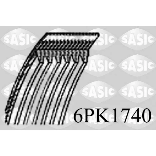 Ozubený klinový remeň SASIC 6PK1740