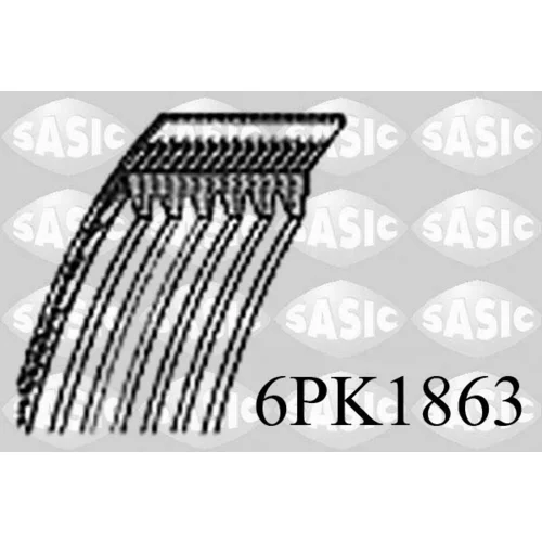 Ozubený klinový remeň SASIC 6PK1863