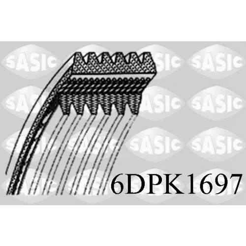 Ozubený klinový remeň SASIC 6DPK1697