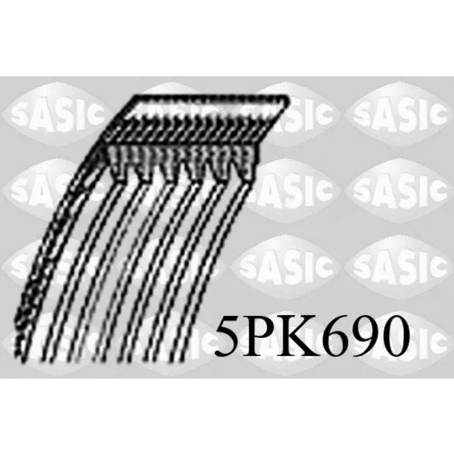 Ozubený klinový remeň SASIC 5PK690