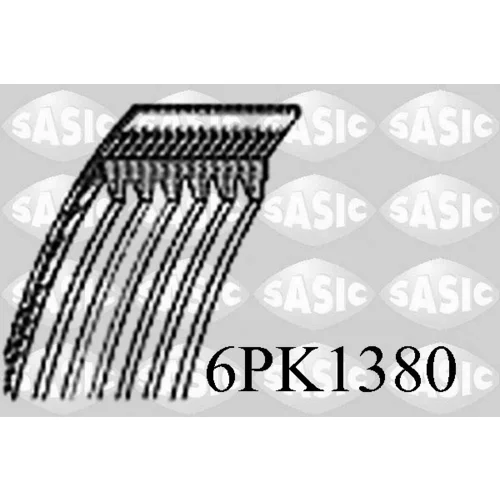 Ozubený klinový remeň SASIC 6PK1380