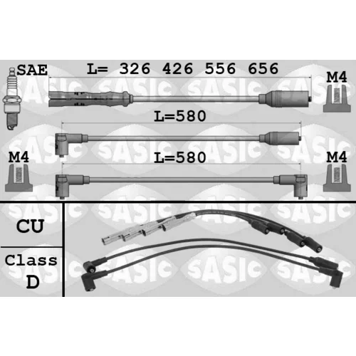 Sada zapaľovacích káblov SASIC 9286073