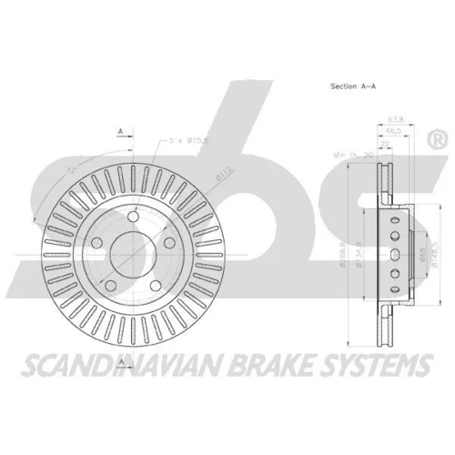 Brzdový kotúč 18152047158 /SBS/ - obr. 2