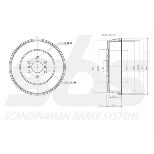 Brzdový bubon 1825252227 /SBS/ - obr. 2