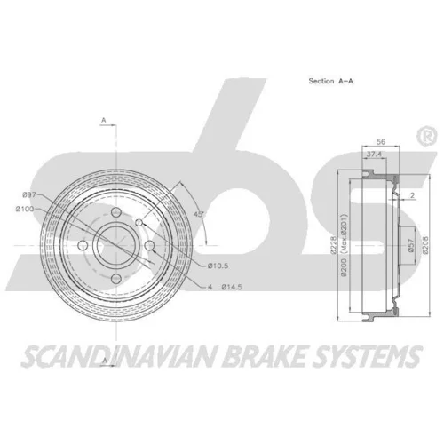 Brzdový bubon 1825253605 /SBS/ - obr. 2