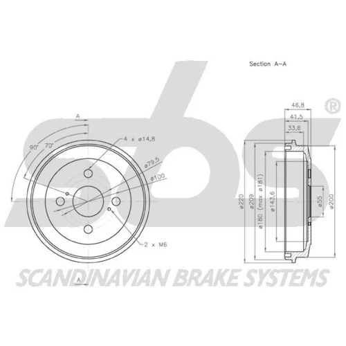 Brzdový bubon 1825259909 /SBS/ - obr. 2
