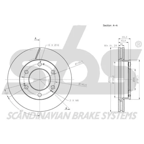 Brzdový kotúč 1815315702 /SBS/ - obr. 2