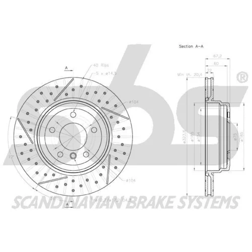 Brzdový kotúč 18152015106 /SBS/ - obr. 2
