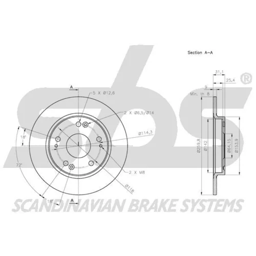 Brzdový kotúč 1815312655 /SBS/ - obr. 2