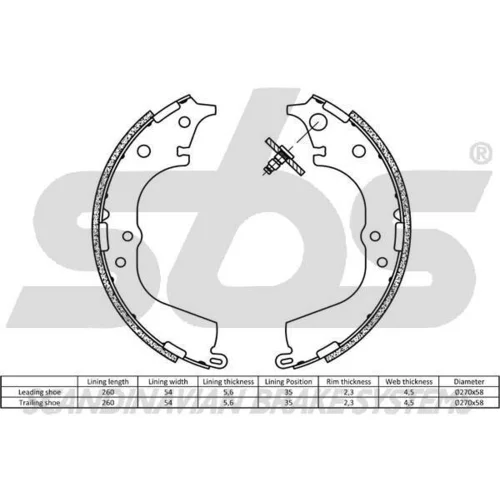 Sada brzdových čeľustí 18492745591 /SBS/ - obr. 1