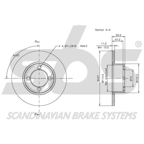 Brzdový kotúč 1815209902 /SBS/ - obr. 2