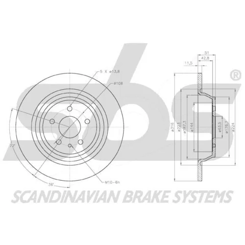 Brzdový kotúč 18153125102 /SBS/ - obr. 2