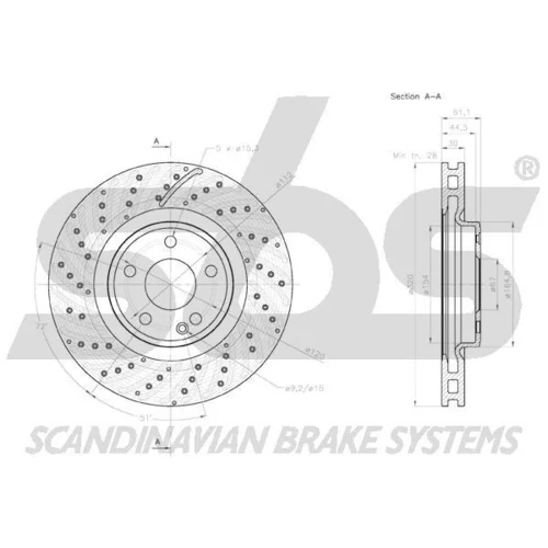 Brzdový kotúč 18152033124 /SBS/ - obr. 2
