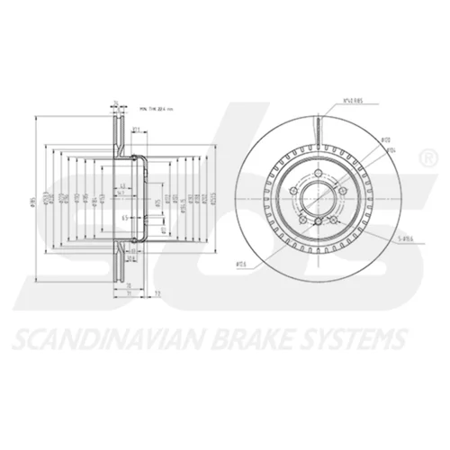 Brzdový kotúč 18153415112 /SBS/ - obr. 2