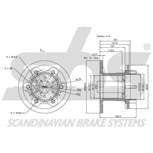 Brzdový kotúč 1815202326 /SBS/ - obr. 2
