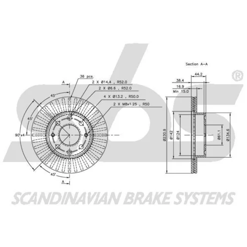 Brzdový kotúč 1815202605 /SBS/ - obr. 2