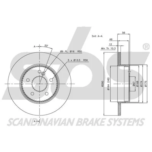 Brzdový kotúč 1815203340 /SBS/ - obr. 2