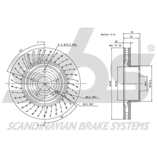 Brzdový kotúč 1815313351 /SBS/ - obr. 2
