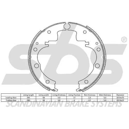Sada brzdových čeľustí 18492723477 /SBS/ - obr. 1