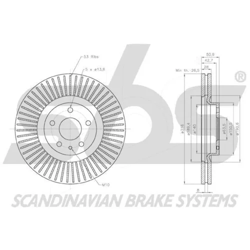 Brzdový kotúč 18153125100 /SBS/ - obr. 2