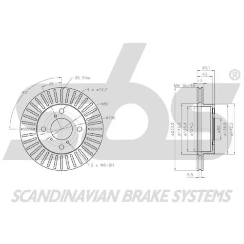 Brzdový kotúč 1815315237 /SBS/ - obr. 2